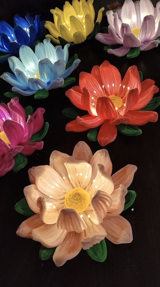 Lotus flower fairy lamp